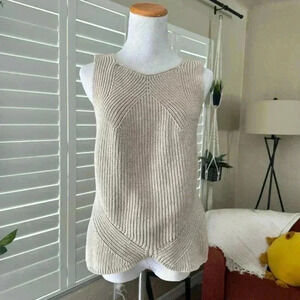 Express cream chunky sweater tank top